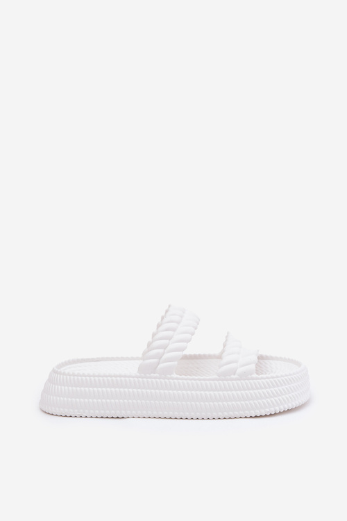 Pěnové Lehké Dámské Sandały Na Platformě S.Barski ZK51-001 Bílé