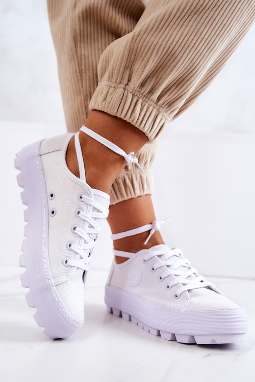 Dámske tenisky na platforme Big Star JJ274488 White