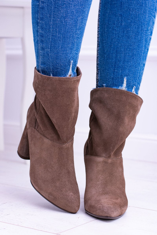 Vysoké semišové topánky na Post Laura Messi Khaki 1857