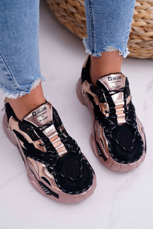 Dámske športové topánky Veľká hviezda od Daniela Lopeza Black Golden FF274A528