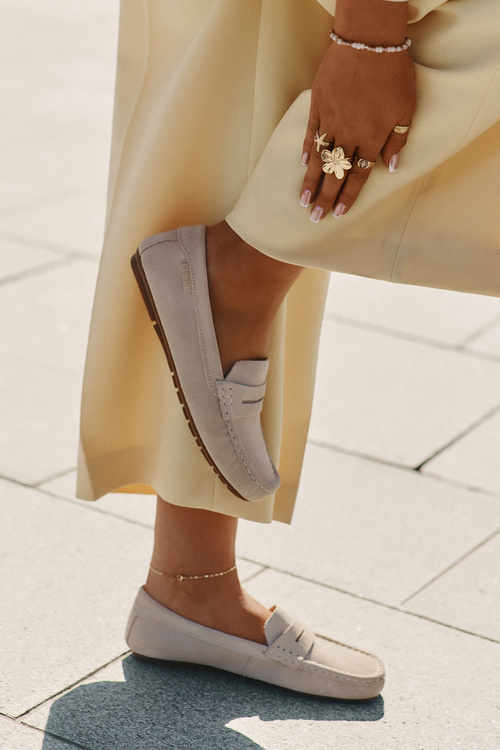 Semišové Dámske Mokasíny Big Star RR274947 Béžové