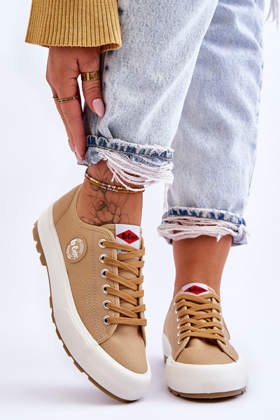 Dámské tenisky s nízkou platformou Lee Cooper LCW-23-44-1655L béžová