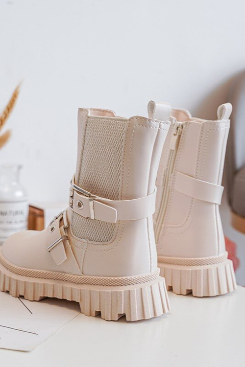 Dívčí Šněrovací Botky Bežové Adeneia