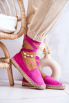 Bonded Suede Espadrilles Fuchsia Ismanne