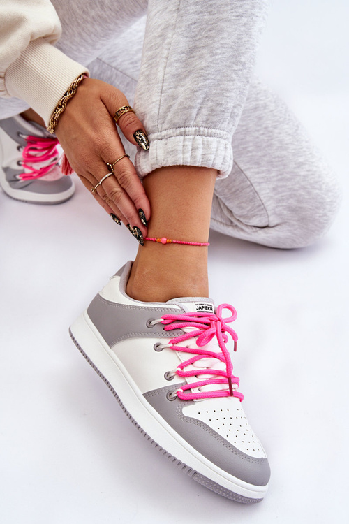 Dámska klasická dvojnásobná biela a šedá Jella