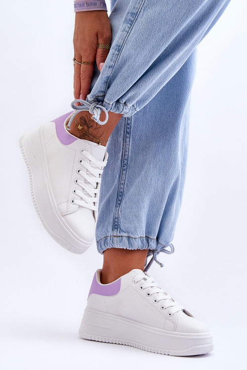 Dámska klasická biela a fialová športová topánka Nočná výlet