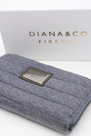 Duży Szary Damski Portfel Jeans DIANA&CO