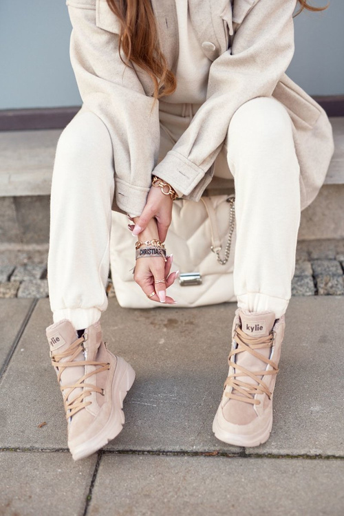 Ženské tenisky snehové topánky béžová slečna