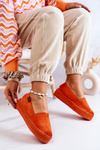 Suede Espadrilles vložený oranžový lesley