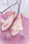 Lu Boo Pink Meliski Rubber Ballerinas Big Bow