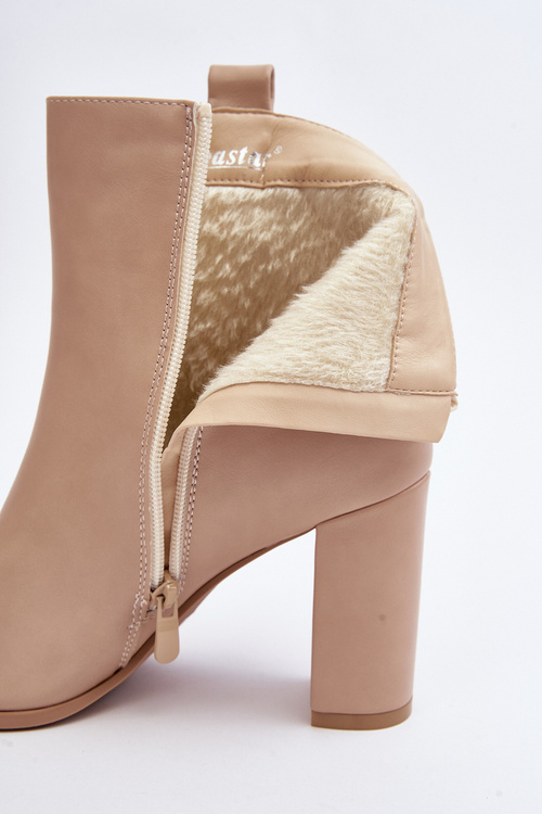 Dámske kožené topánky na post béžovej vege