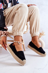 Suede Espadrilles vkĺzol Black Lesley