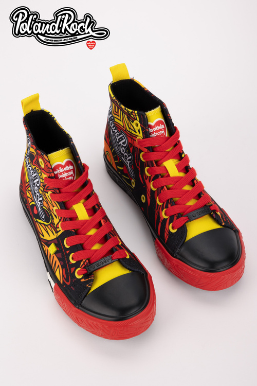 Tenisky Pol'and'Rock Festival X Big Star SS174501 Černo-Červené