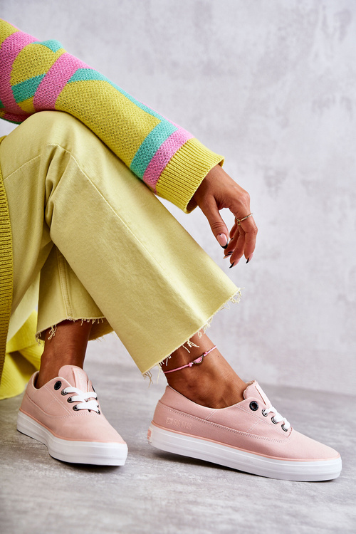 Dámské látkové tenisky Big Star KK274020 Nude