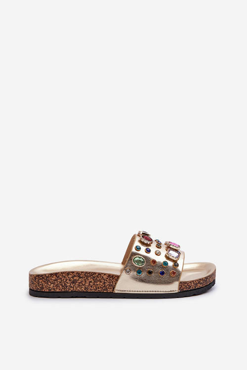 Dámské Sandály S Ozdobami S.Barski MY122 Zlaté