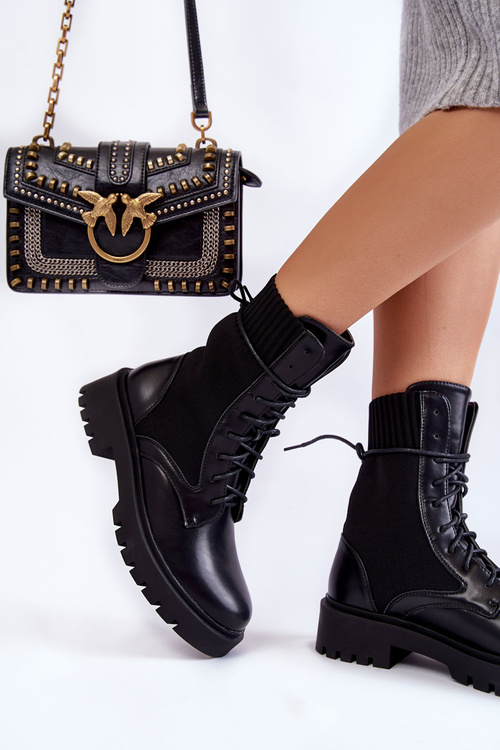 Čierne čipky Riston -topánky na kožené topánky