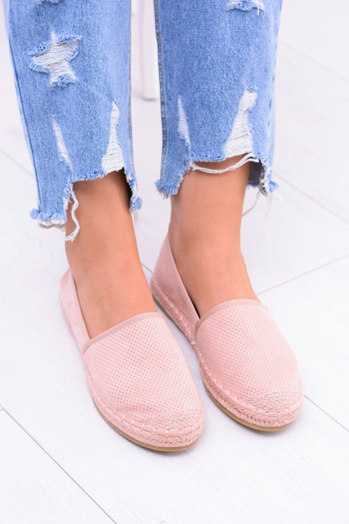 Lehké espadrille práškové růžové tenisky Estelle