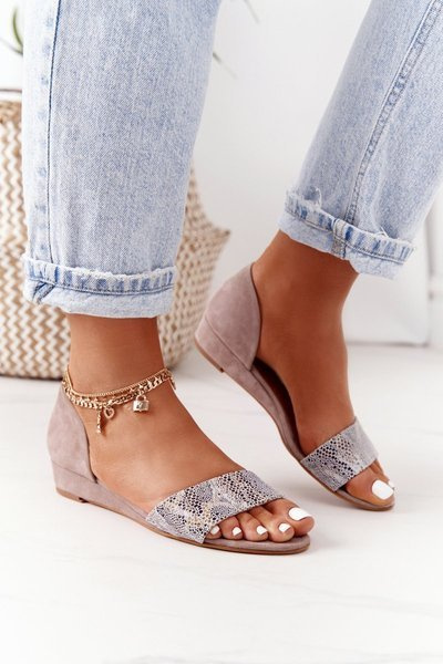 Kožené Sandály Maciejka 1971-56 Béžové