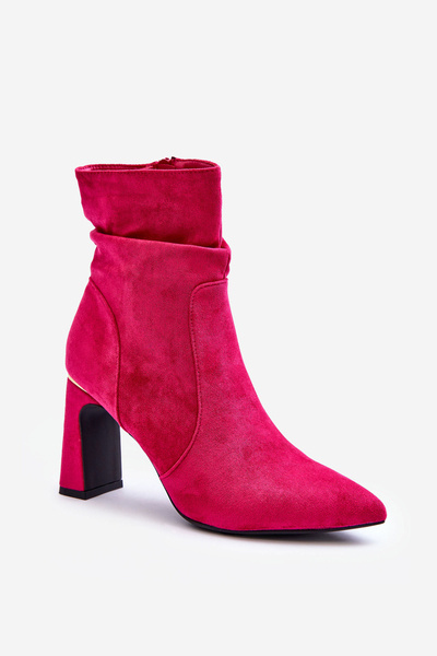 Semišové kotníkové boty Fuchsia Mellamene