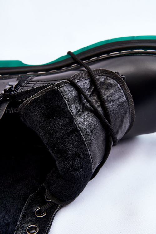 Dámske čipky -upové topánky so zeleným čiernym podrážkou Trinah