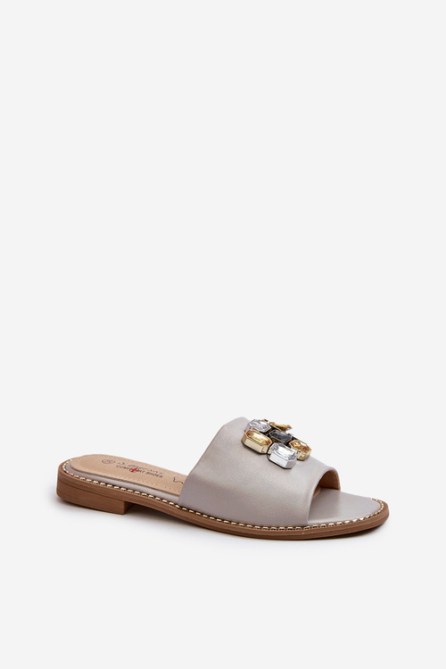 Dámské Sandály S Ozdobami S.Barski KV27-031 Béžové