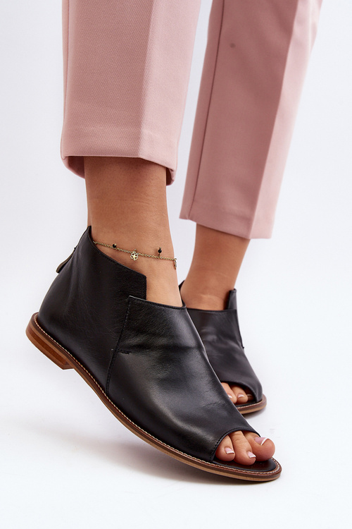 Dámské kožené sandály Laura Messi 2443 černé