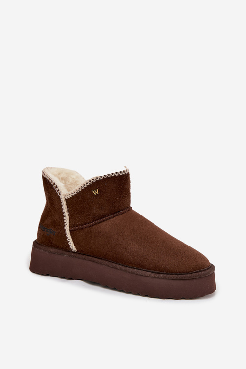 Dámské sněhule na platformě Wrangler 20253093.IKU hnědé