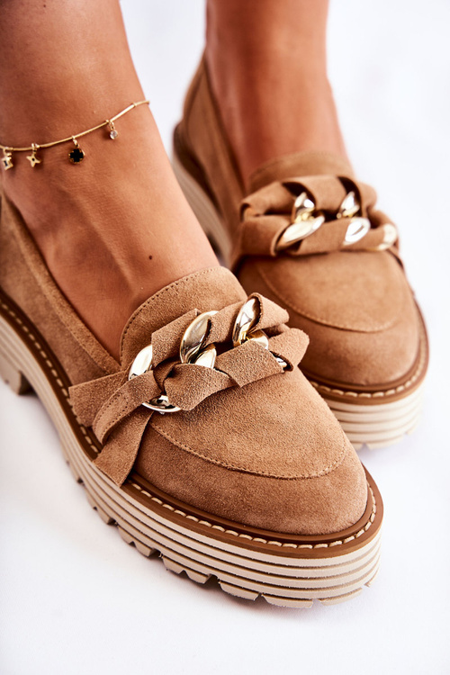 Dámské semišové boty Laura Messi 2523 Camel