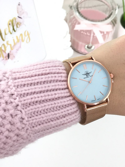 Dámské Hodinky Michael John Florence Light Blue Display 40mm