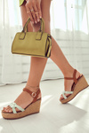 Módne sandále na jasne zelenej Roseville