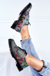 Dámské Boty Oxfords kvety Kůže Maciejka 04087-43
