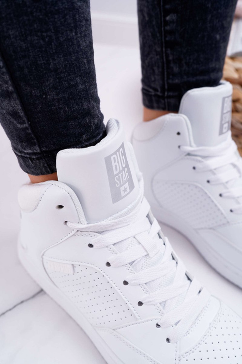 Dámske tenisky s veľkou hviezdou High White EE274210