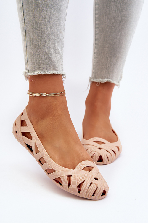 Dámské gumové baleríny Nude Salam