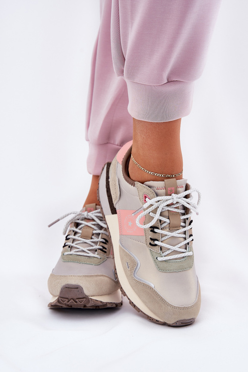 Dámske Semišové Tenisky Big Star RR274243 HI-POLY SYSTEM Šedo-Ružové