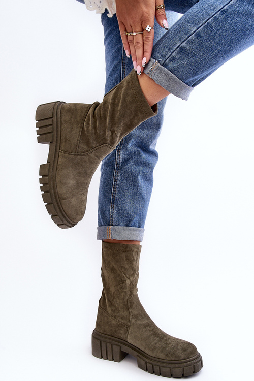 Zelené nízké členkové botky Workery Divella