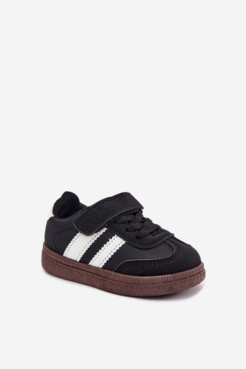 Detské Športové Topánky Sneakers Na Suchý Zips Čierne Adelina