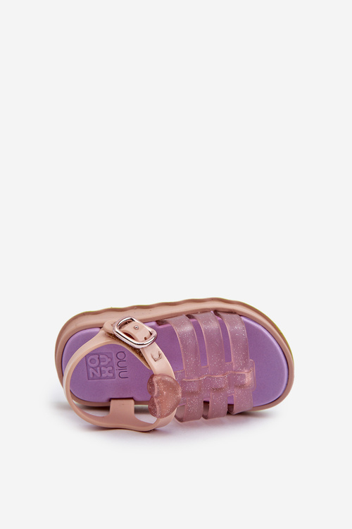 Voňavé detské sandálky na suchý zips ZAXY NN385020 fialové