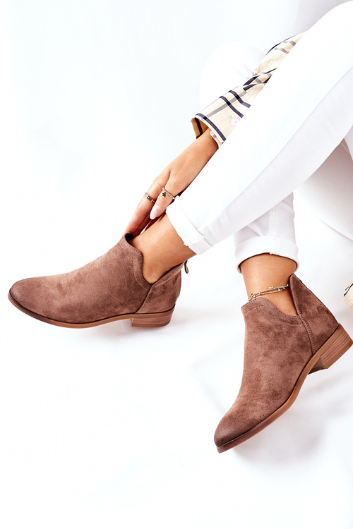 Dámské Semišové Zateplené Boty Bezove Joaliene