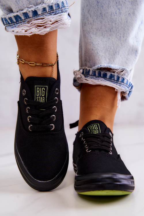 Ľahká dámska veľká hviezda JJ274261 čierne tenisky