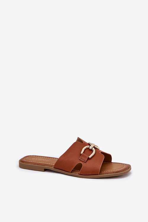 Dámske Plátené Sandále S Dekoratívnym Detailom Camel Amiresna