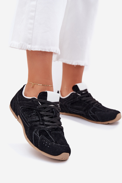 Dámské Sportovní Boty Z Eko Semiše Černé Dorella