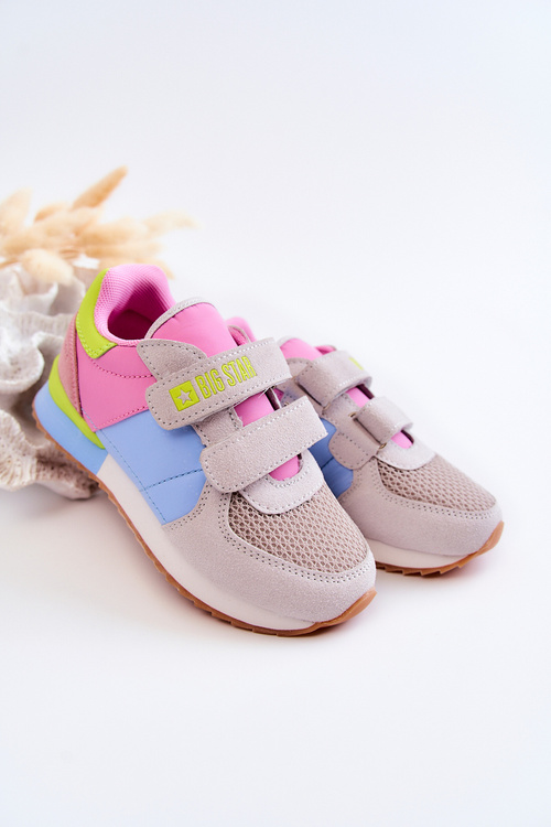 Dětská sportovní obuv Memory Foam Big Star JJ374252 růžovo-modrá