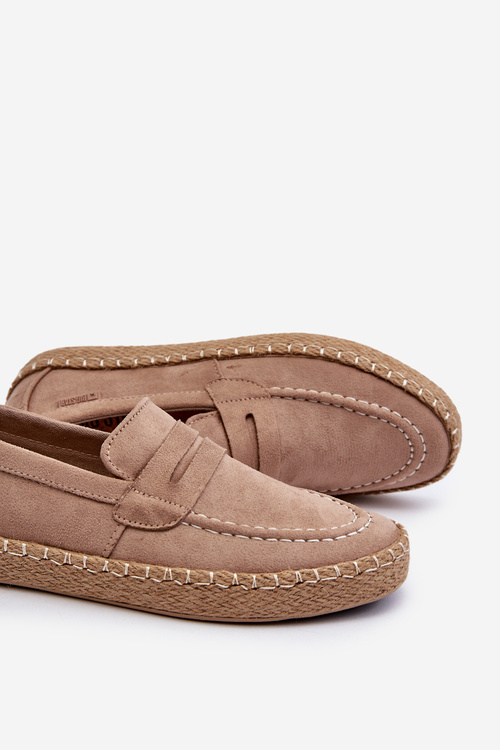 Eko Zamszowe Espadryle Pánské Big Star NN174049 Beige