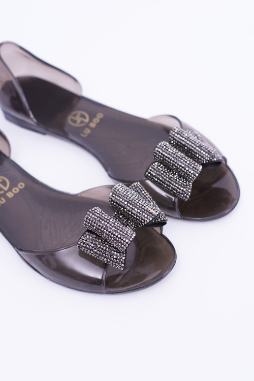 Lu Boo Meliskiho gumové baleríny čierna cindela