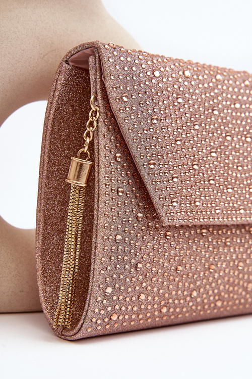 Zdobená formálna taška Edela Pink Gold