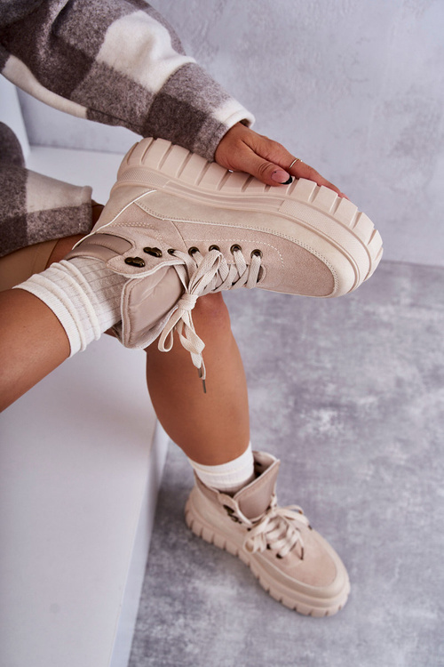 Pohodlné topánky na platforme Sanchio Beige