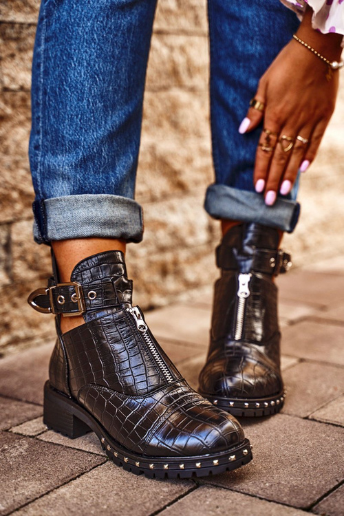 Dámské Kotníkové Boty Vystřihnout Černé Hampton