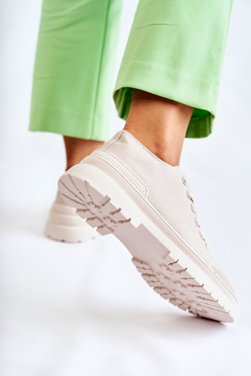 Dámské látkové tenisky Světle béžová Parossa