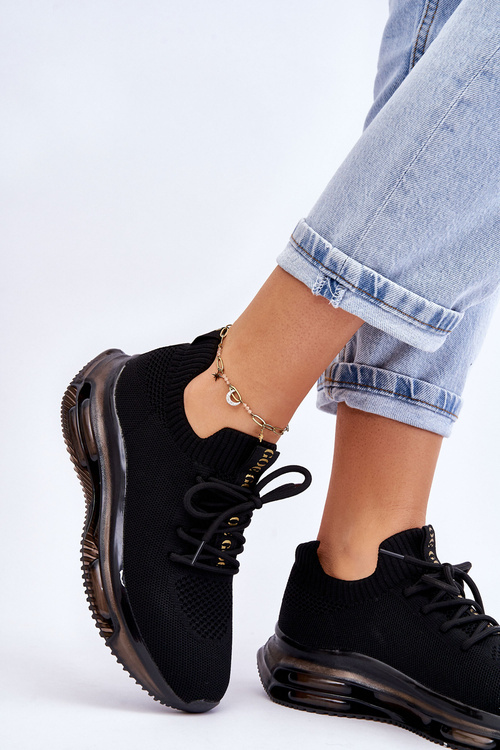 Dámské nazouvací ponožkové boty GOE JJ2N4080 Černe