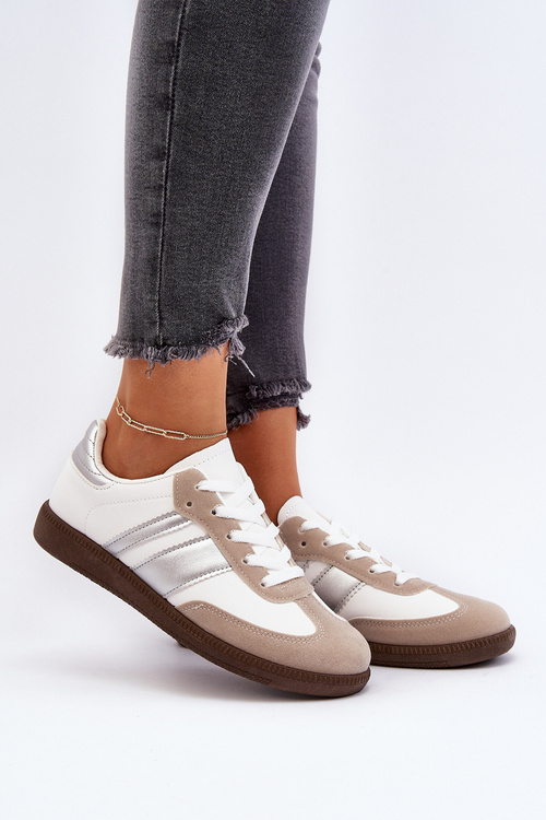 Dámske nízke športové topánky Sneakers Biele Cafala